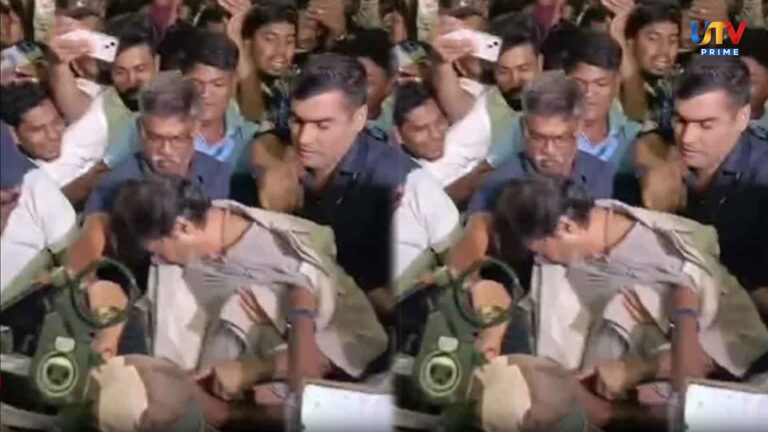 Vijay's car involved in an accident.. skidded off the road at the airport and the ensuing shock!