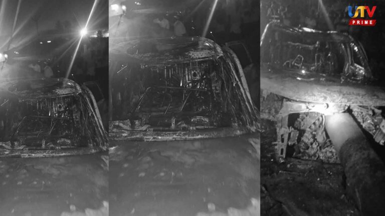 A car traveling on the road caught fire, killing one person.. Tragedy in Coimbatore!!