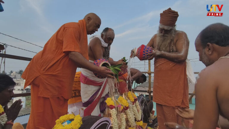 பரஞ்சோதி மாரியம்மன் கோயிலில் திருக்குட நன்னீராட்டுப் பெருவிழா.. பக்தர்களுக்கு மரக்கன்றுகள் வழங்கல்..! Temple UTv