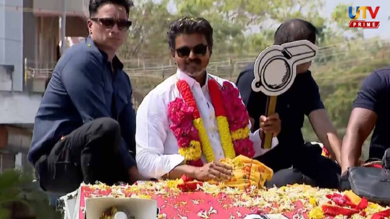 சைக்கிள் பயணத்தால் வந்த சிக்கல்?.. தேர்தல் ஆணைய கெடுபிடியால் மௌனம் காத்த விஜய்..! vijay-karaikudi-campaign-no-speech-fans-disappointed